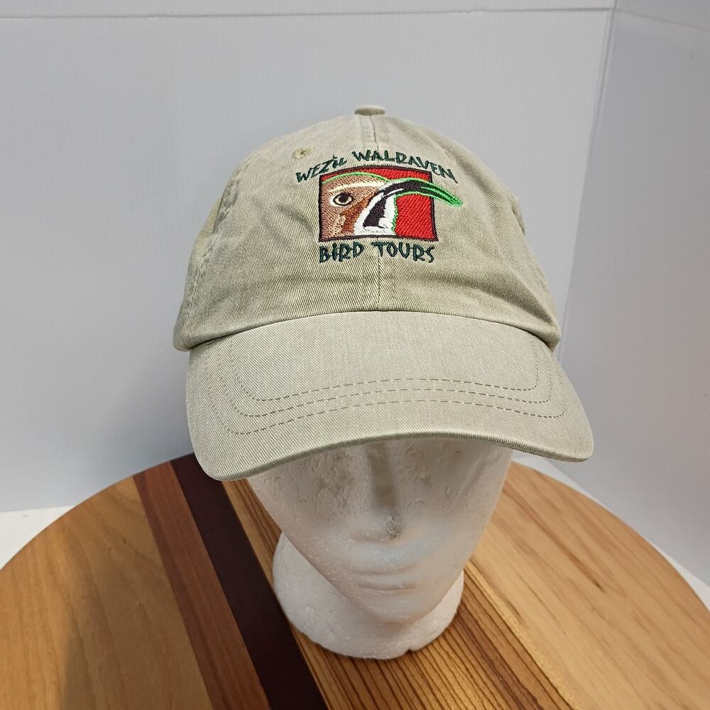 Wezil Walraven Bird Tours Baseball Cap Hat Leather Strap Adjustable OSFM Birder